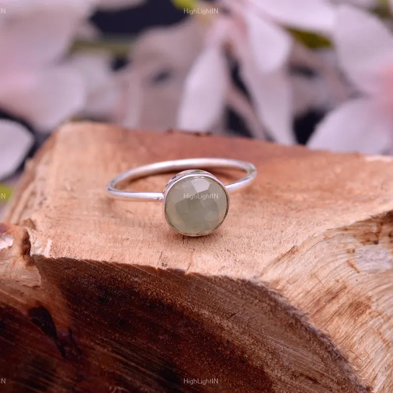 Natural Peridot Handmade Stacking Handcrafted Ring