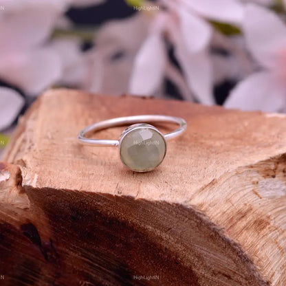 Natural Peridot Handmade Stacking Handcrafted Ring