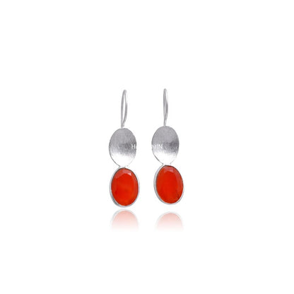 Carnelian Gemstone Handcrafted Drop and Dangle Earrings