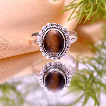 Tiger's Eye Statement Handcrafted Gemstone Ring
