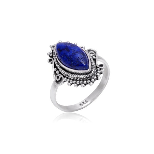 Lapis Lazuli Gemstone Handcrafted Statement Ring